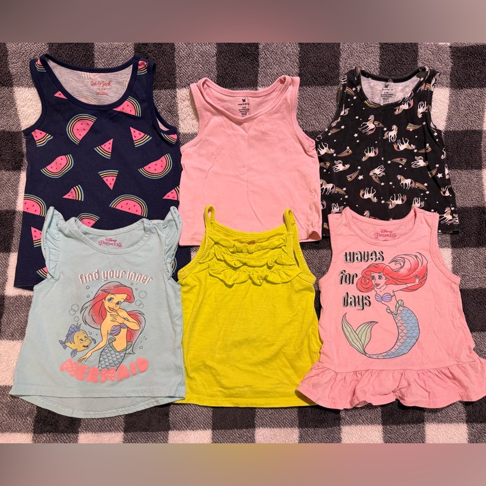 Colorful Girls' Tank Tops Set, size 4T